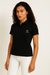 Black Stitchless Polo - For Women - Premium Ultra soft comfort