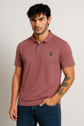 Mauve Pink Stitchless Polo - For Men - Premium Ultra soft comfort