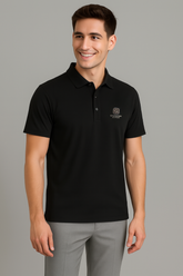 Black Stitchless Polo - For Men - Premium Ultra soft comfort