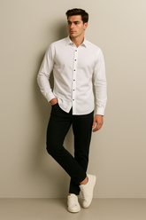 White Stitchless Shirt - For Men - Seamless perfection