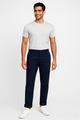 Blue Corduroy Cargo Pants - For Men - Convertible Ankle, Loopy Bottom