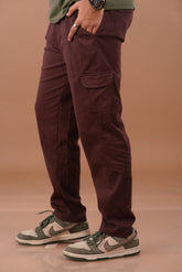 Dark Espresso brown Men’s Premium Micro-Corduroy Lifestyle Cargos – Dare & Rise
