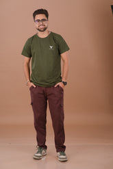 Olive Green Men’s Premium 240 GSM T-Shirt – Dare & Rise