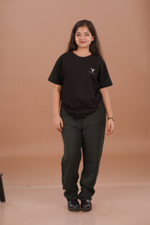 Classic Obsidian Black Women’s Premium 240 GSM T-Shirt – Dare & Rise