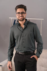 Graphite Emerald grey Men’s Stitch-less Seamless Smart Tech Shirt – Dare & Rise