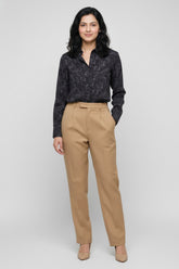 Shadow Black Printed Melange Premium Shirt for Women – Wrinkle Resistant & Breathable Fabric