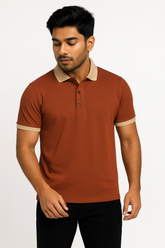 Rust Red Classic Style Timeless Polo - For Men