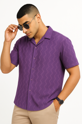 Lavender Comfort Flex Wave Shirt - For Men