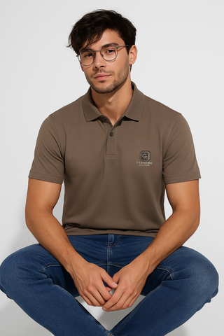 Coffee Brown Stitchless Polo - For Men - Premium Ultra soft comfort