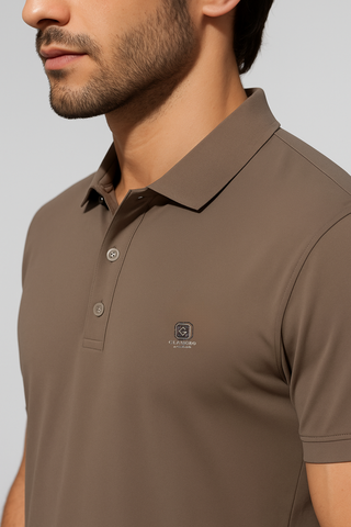 Coffee Brown Stitchless Polo - For Men - Premium Ultra soft comfort