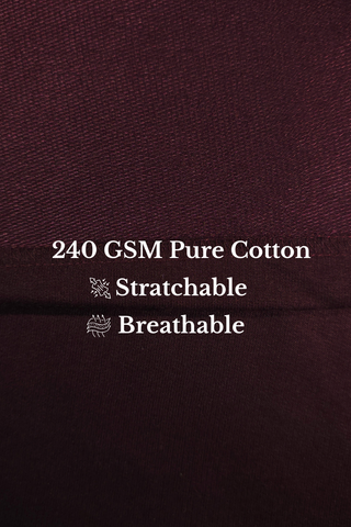 Burgundy Blaze Round Neck T-shirt - For Women