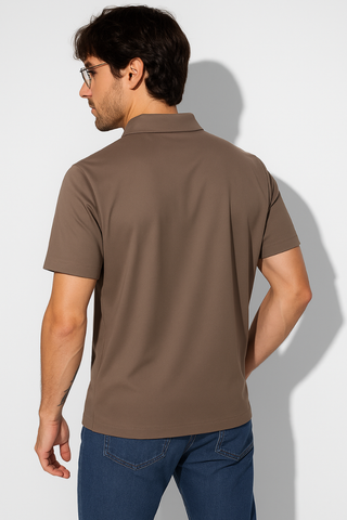 Coffee Brown Stitchless Polo - For Men - Premium Ultra soft comfort