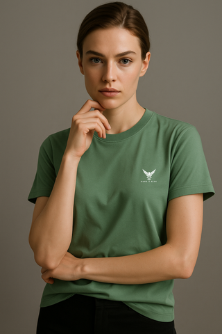 Soft Pistachio Round Neck T-shirt - For Women