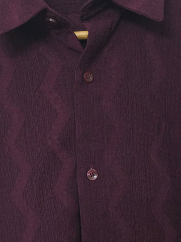 Wine Maroon Comfort Flex Wave Shirt - For Men