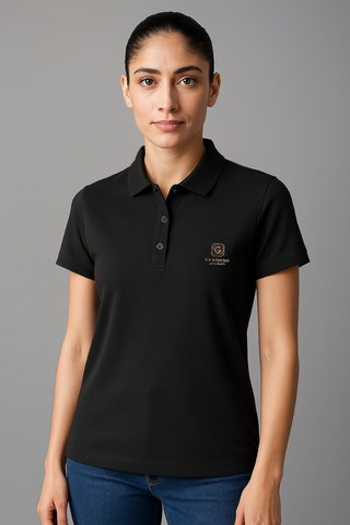 Black Stitchless Polo - For Women - Premium Ultra soft comfort
