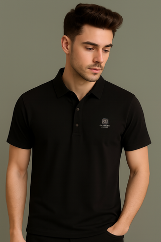 Black Stitchless Polo - For Men - Premium Ultra soft comfort