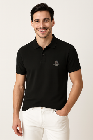 Black Stitchless Polo - For Men - Premium Ultra soft comfort