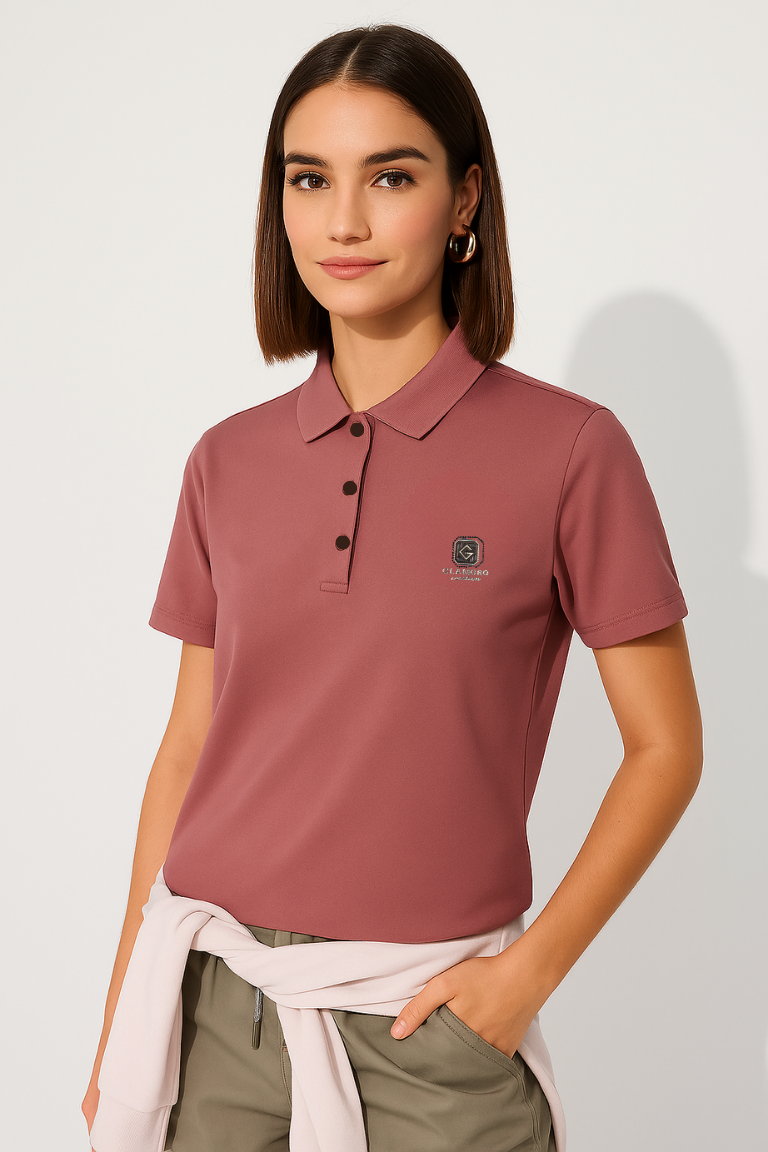 Mauve Pink  Stitchless Polo - For Women - Premium Ultra soft comfort