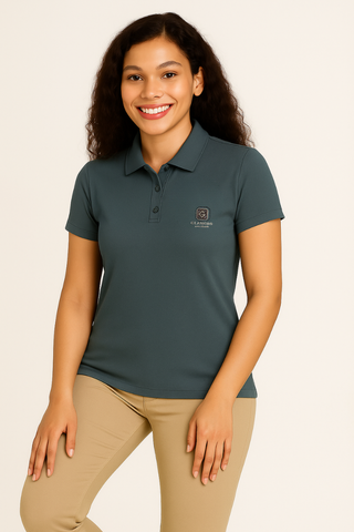 Teal Grey Stitchless Polo - For Women - Premium Ultra soft comfort