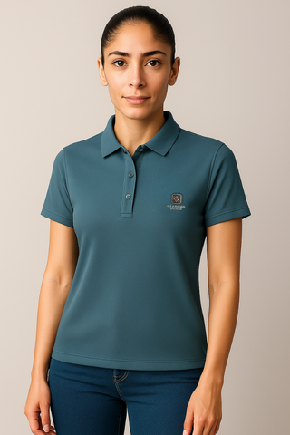 Teal Grey Stitchless Polo - For Women - Premium Ultra soft comfort