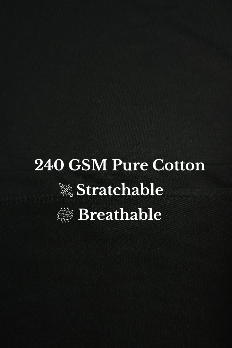 Shadow Black Round Neck Tshirt - For Men