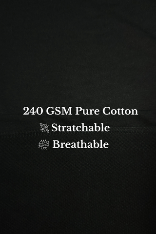 Shadow Black Round Neck Tshirt - For Women