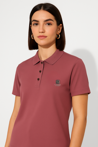 Mauve Pink  Stitchless Polo - For Women - Premium Ultra soft comfort