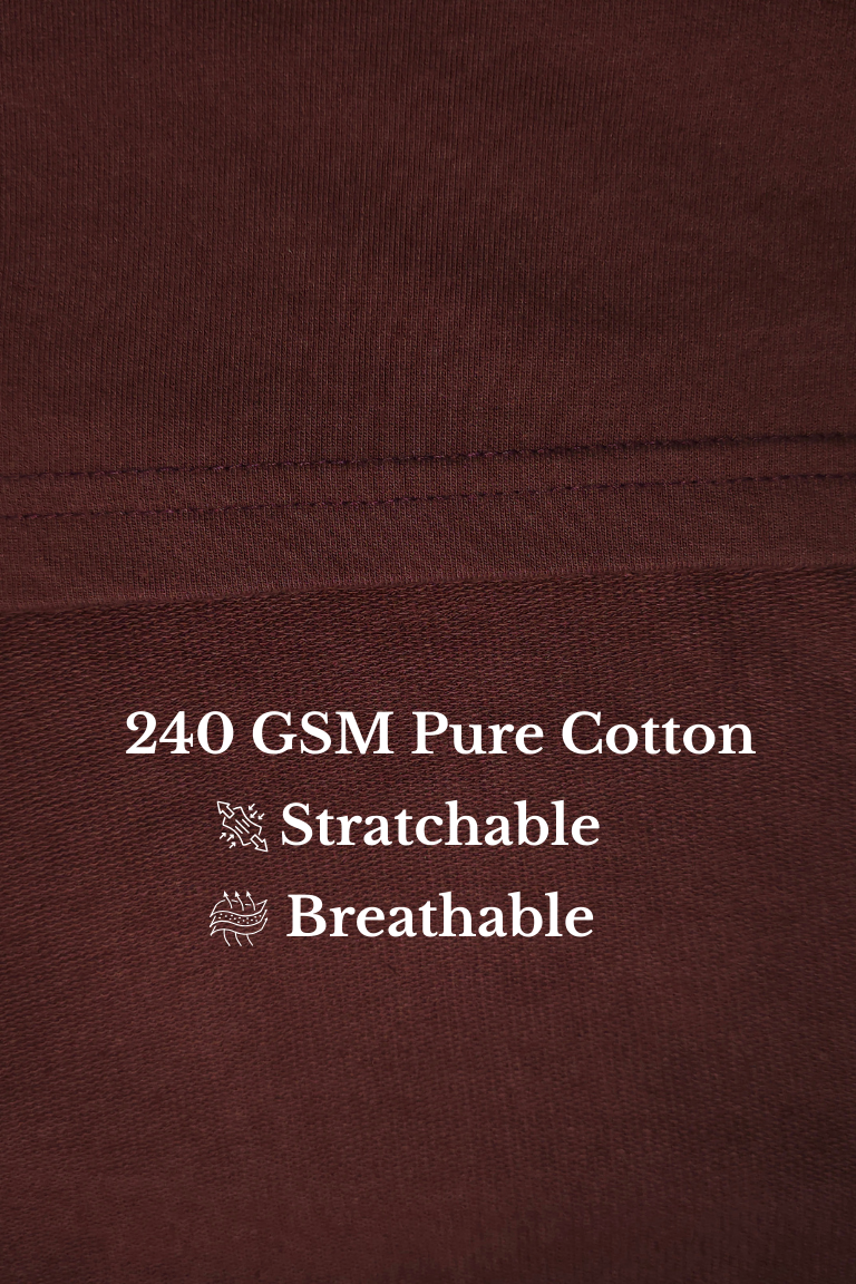 Burgundy Blaze Round Neck T-shirt - For Men