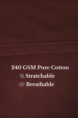 Burgundy Blaze Round Neck T-shirt - For Men