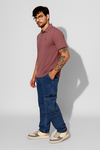 Mauve Pink Stitchless Polo - For Men - Premium Ultra soft comfort
