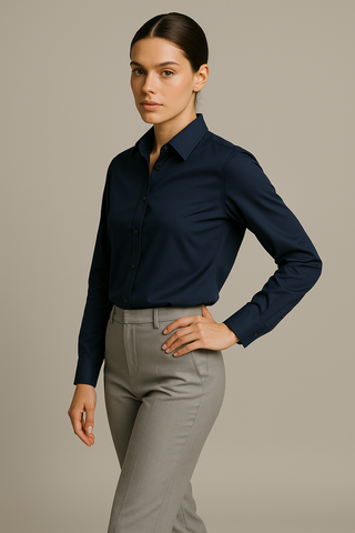 Blue Stitchless Shirt - For Women - Seamless perfection