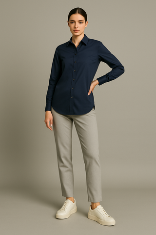 Blue Stitchless Shirt - For Women - Seamless perfection