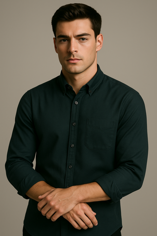 Teal Grey Stitchless Shirt - For Men - Seamless perfection