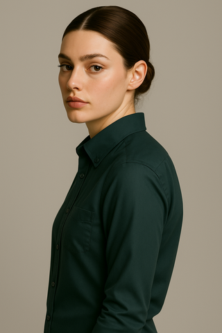 Teal Grey Stitchless Shirt - For Women - Seamless perfection