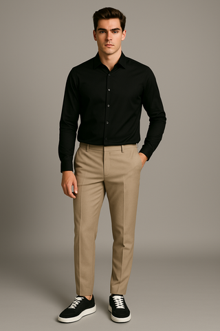 Black Stitchless Shirt - For Men - Seamless perfection