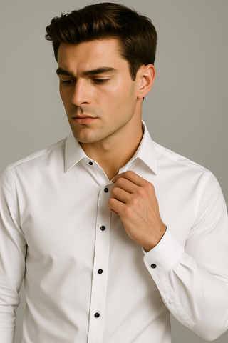 White Stitchless Shirt - For Men - Seamless perfection