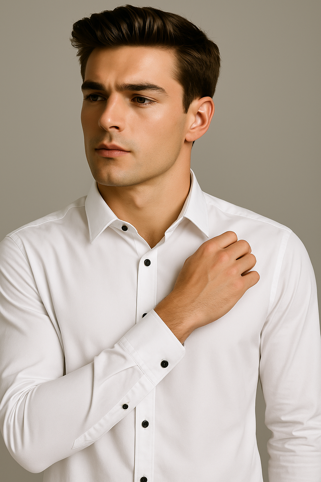 White Stitchless Shirt - For Men - Seamless perfection