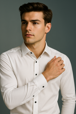 White Stitchless Shirt - For Men - Seamless perfection