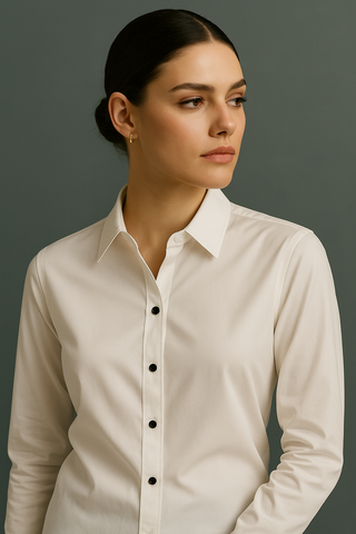 White Stitchless Shirt - For Women - Seamless perfection