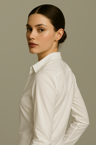 White Stitchless Shirt - For Women - Seamless perfection