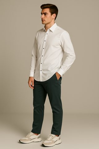 White Stitchless Shirt - For Men - Seamless perfection