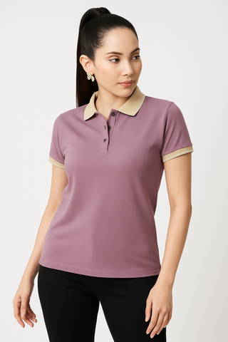 Dusty Lavender Classic Style Timeless Polo - For Women