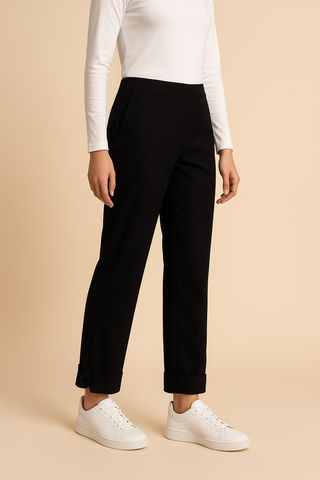 Black Corduroy Cargo Pants - For Men - Convertible Ankle, Loopy Bottom