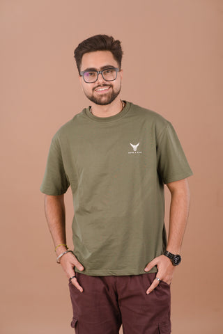 Forest Green Men’s Oversized Premium 240 GSM T-Shirt – Dare & Rise