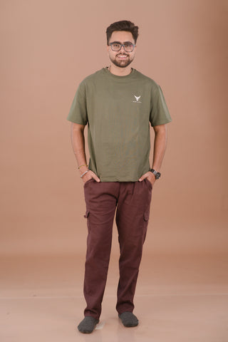 Forest Green Men’s Oversized Premium 240 GSM T-Shirt – Dare & Rise