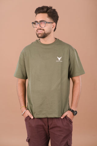 Forest Green Men’s Oversized Premium 240 GSM T-Shirt – Dare & Rise