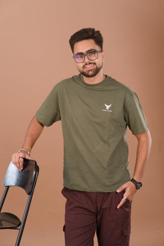 Forest Green Men’s Oversized Premium 240 GSM T-Shirt – Dare & Rise