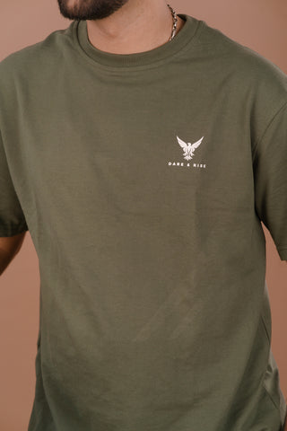 Forest Green Men’s Oversized Premium 240 GSM T-Shirt – Dare & Rise