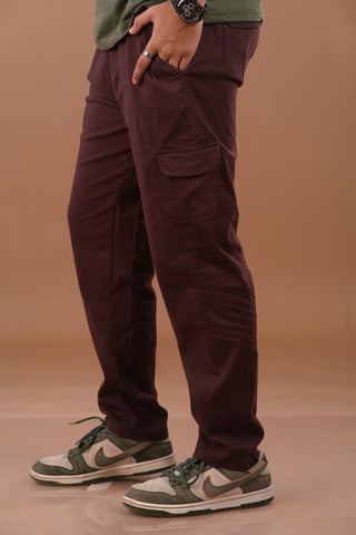 Dark Espresso brown Men’s Premium Micro-Corduroy Lifestyle Cargos – Dare & Rise