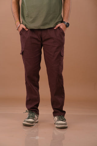 Dark Espresso brown Men’s Premium Micro-Corduroy Lifestyle Cargos – Dare & Rise